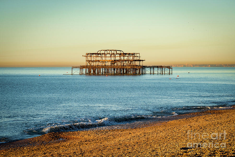 Winter Photograph - Winter Sunrise, Brighton West Pier by Colin and Linda McKie
