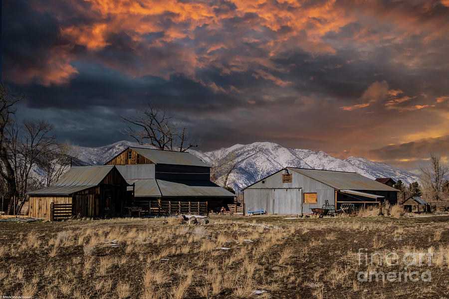 Winter Sunrise Gardnerville Nevada Photograph by Mitch Shindelbower