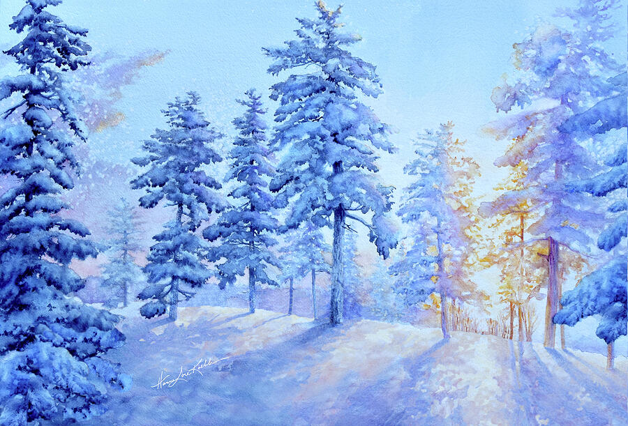 Winter Painting - Winter Sunrise by Hanne Lore Koehler