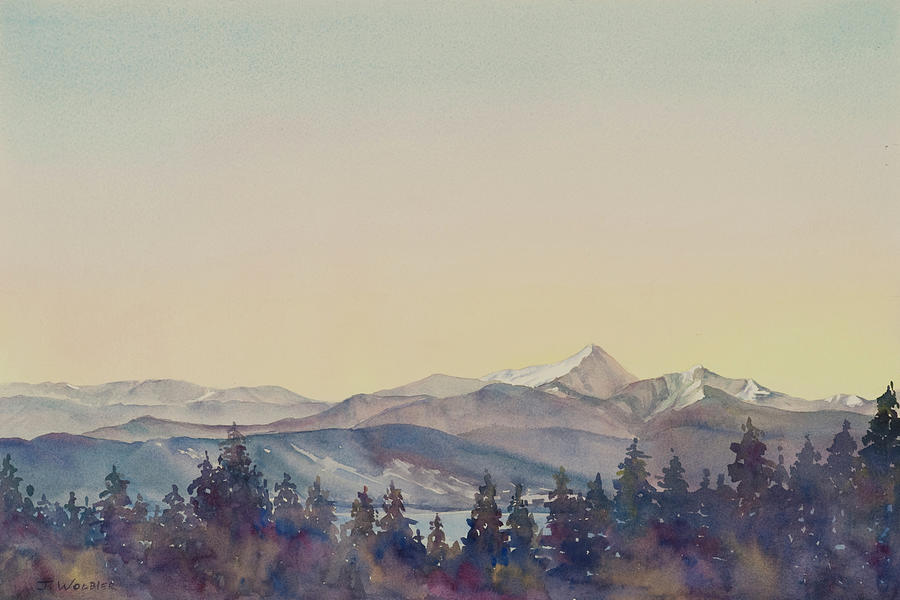 Byers Peak Sunrise Painting by Joan Wolbier