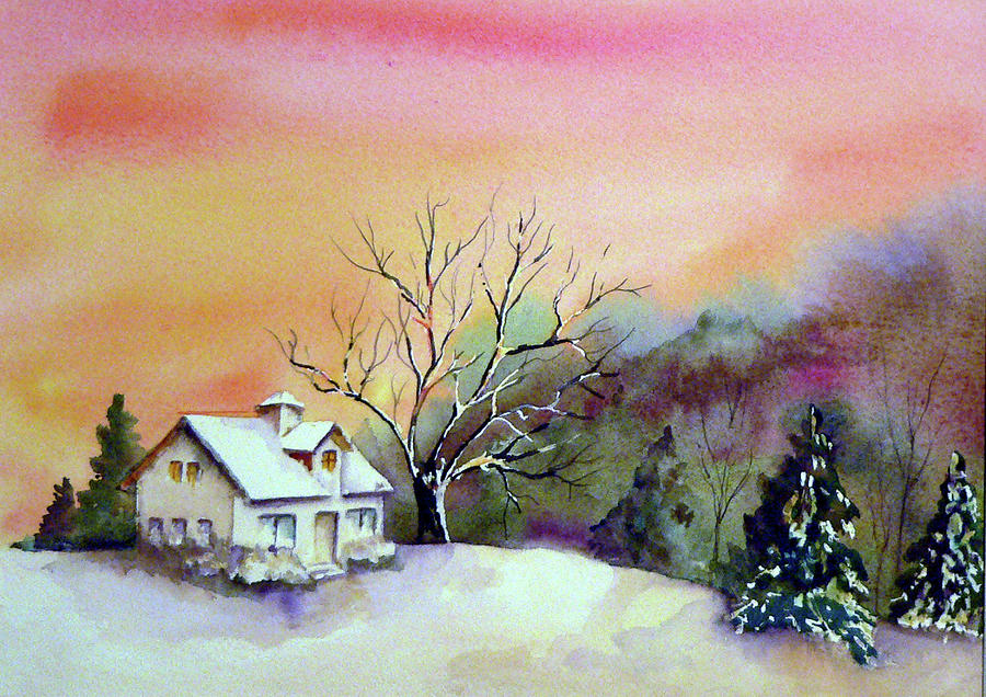 Winter Sunrise Painting by Kathleen Murray - Fine Art America