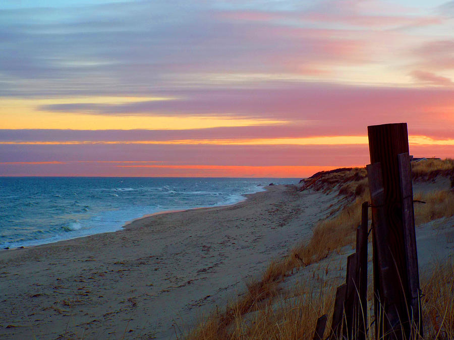 Winter Sunrise On Cold Storage Beach Photograph by Dianne Cowen Cape Cod Photography