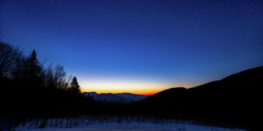 Winter Sunrise on the Scenic Kancamagus Highway Photograph by William Dickman