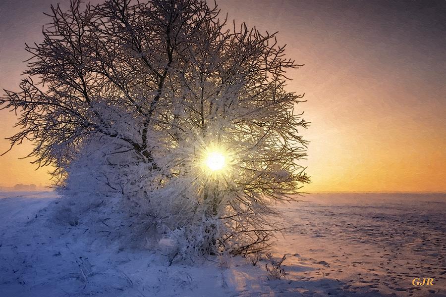 Winter Sunrise Over A Snowy Field Near Connectionhurst L A S Digital Art