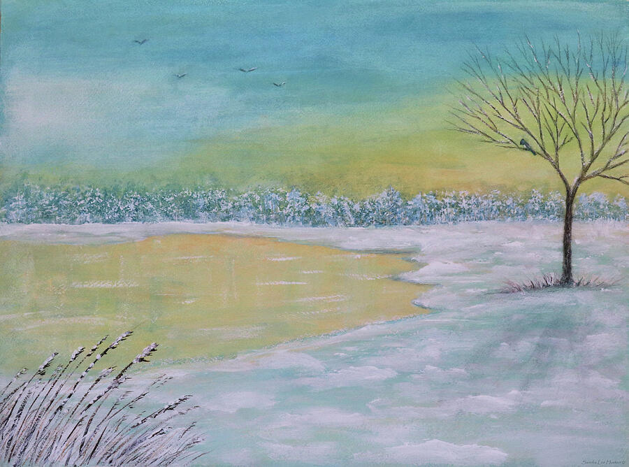 Winter Sunrise Painting by Sandra Huston