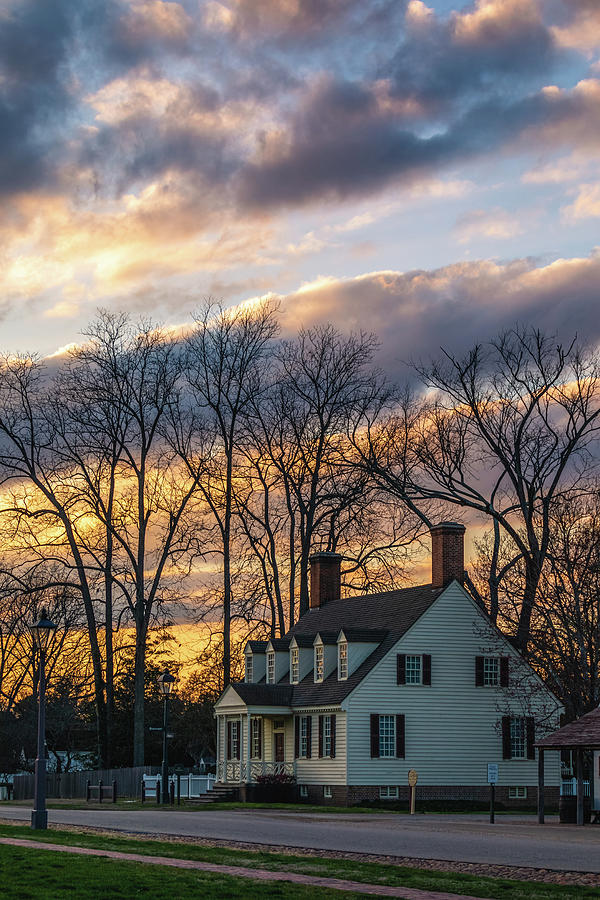 Winter Sunset in Colonial Virginia Photograph by Rachel Morrison