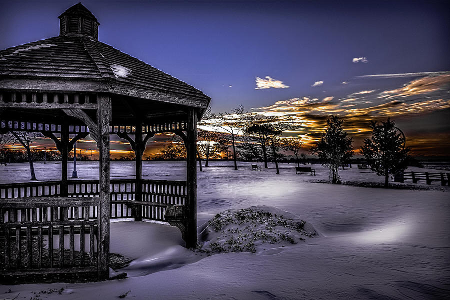 Winter Sunset Digital Art by Michael Damiani