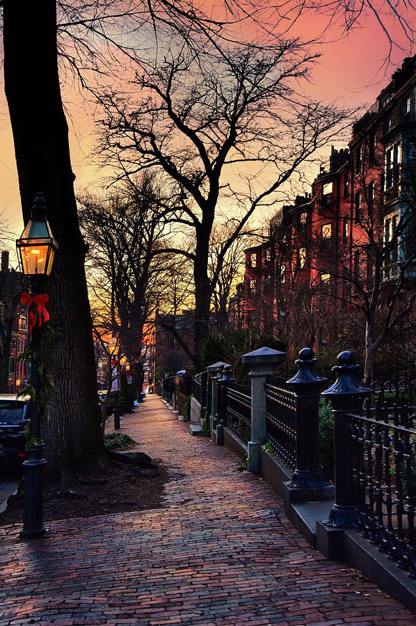 Sunset in Beacon Hill, Boston, Massachusetts by Joann Vitali on