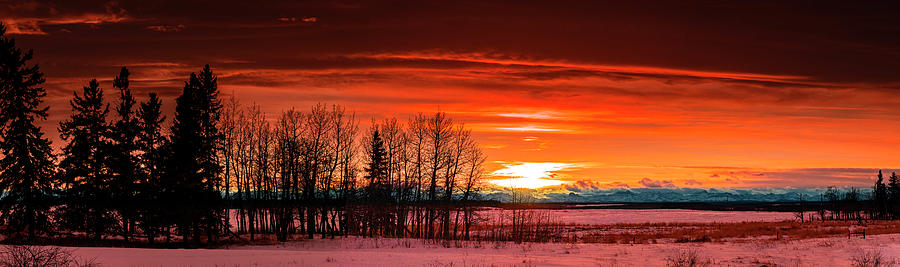 Sunset Photograph - Winter Sunset West of Home by Phil And Karen Rispin