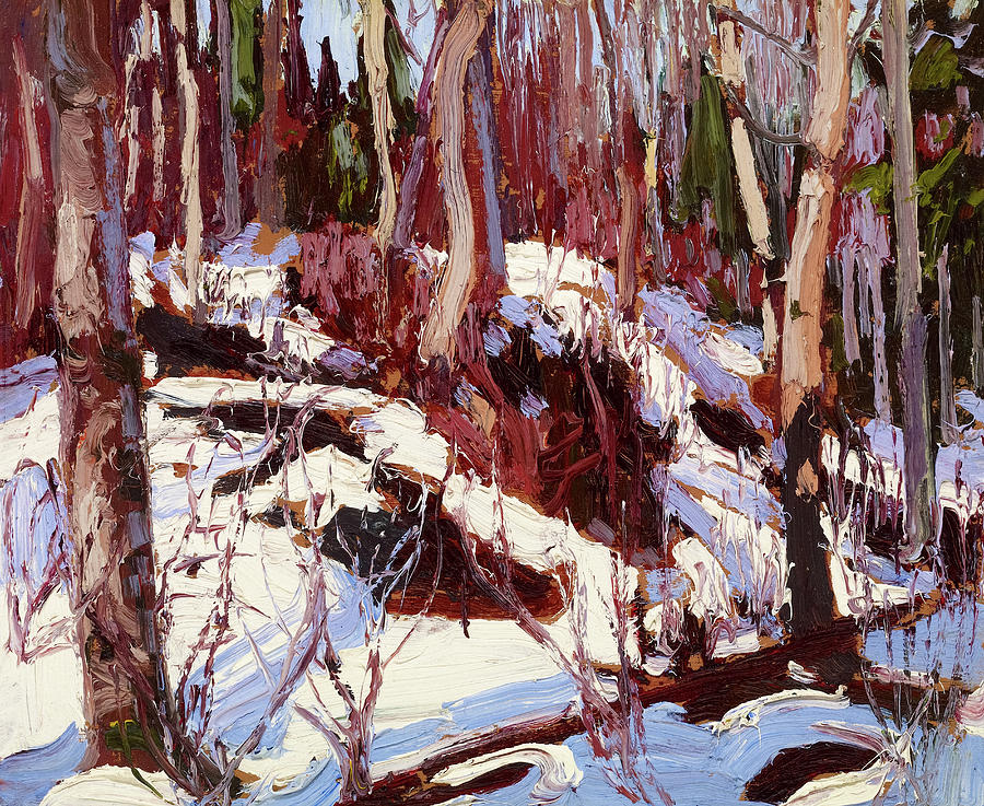 Winter Painting - Winter Thaw in the Woods by Tom Thomson