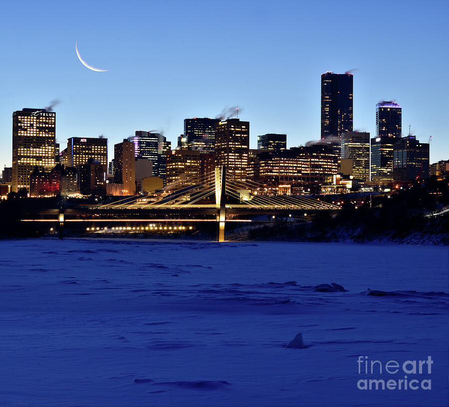 Winter Time Blues - Edmonton March 2024 Photograph by Terry Elniski