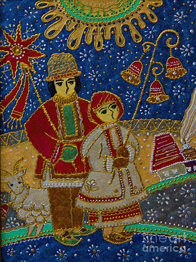 Winter traditions 01 Painting by Amalia Suruceanu