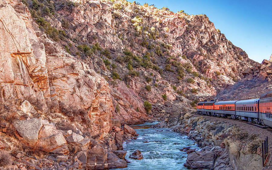 Winter Train Adventure Through the Royal Gorge Photograph by Marcy Wielfaert