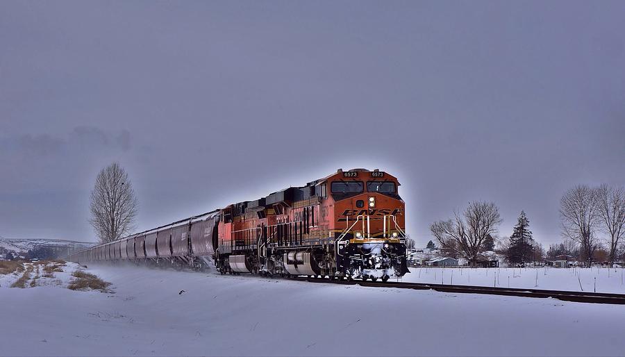 Winter train Photograph by Lynn Hopwood