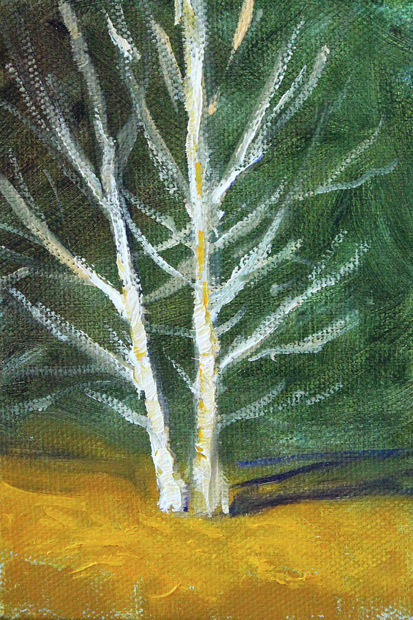 Winter Tree Light Painting by Nancy Merkle