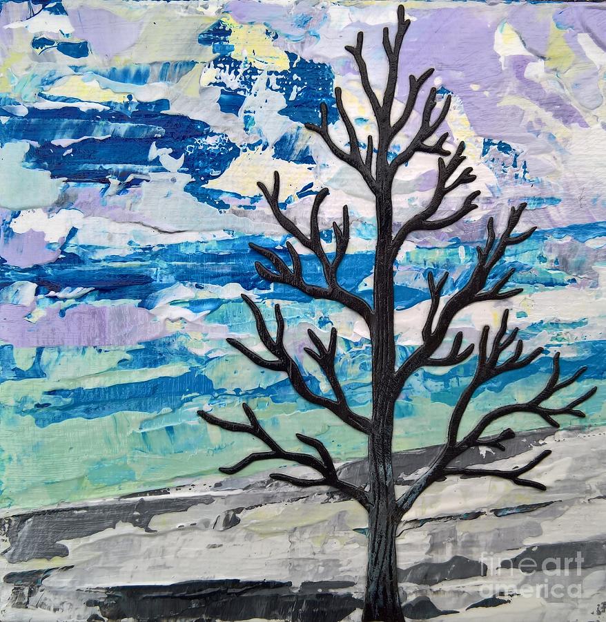 Winter Tree Painting by Lisa Dionne