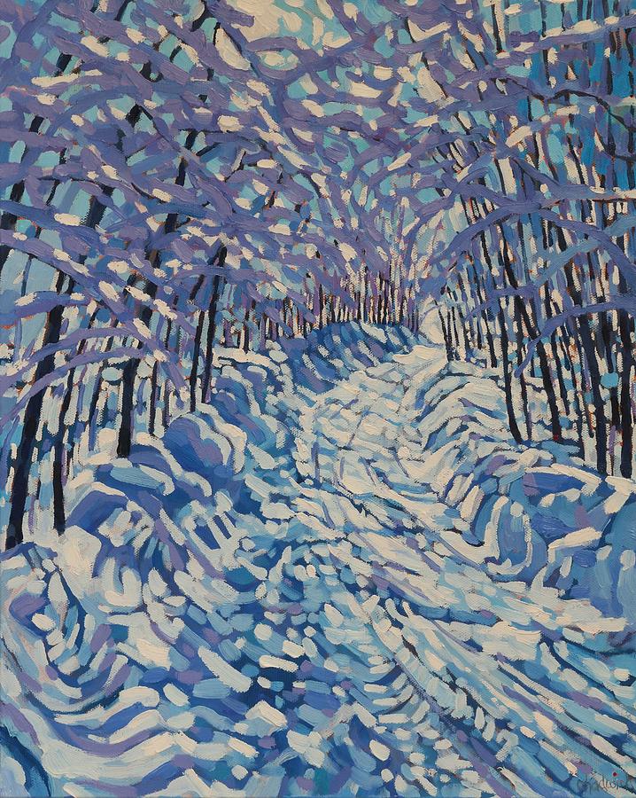 Winter Tree Tunnel Painting by Phil Chadwick