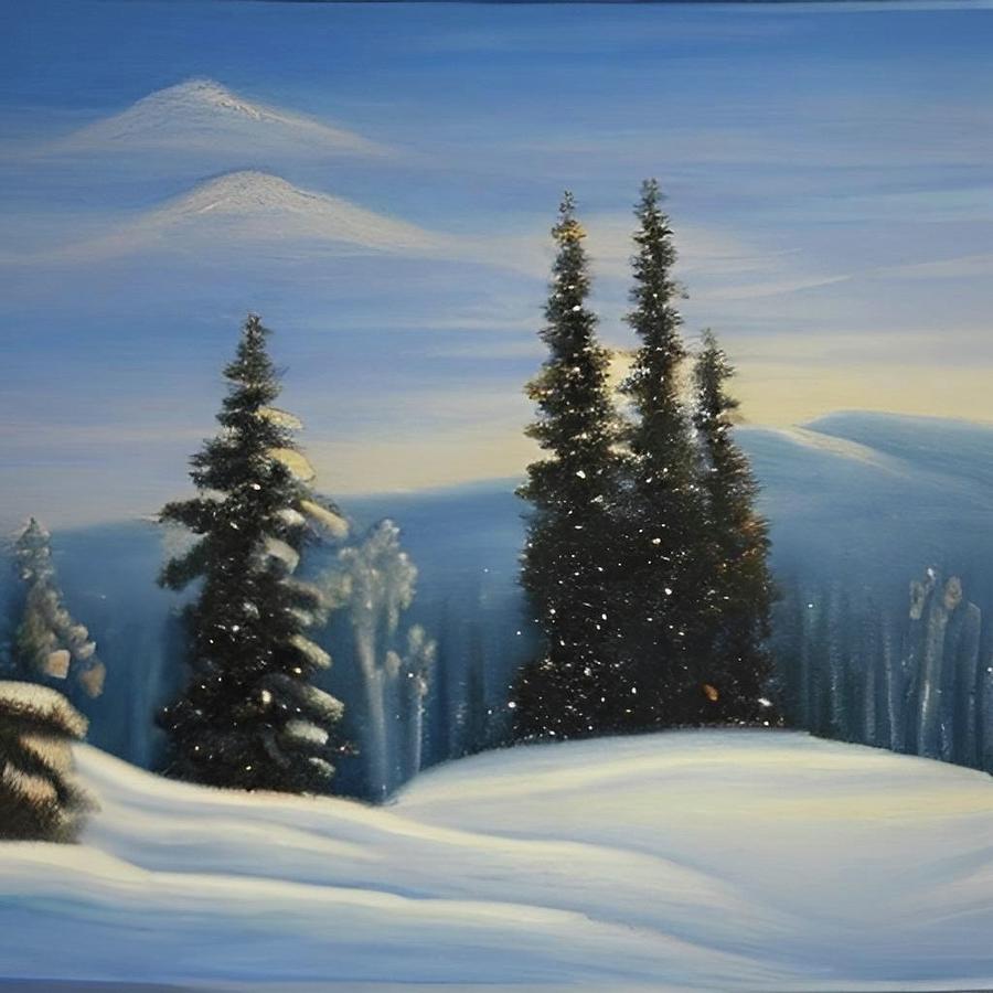 Winter Trees Painting by Kandace Mell - Fine Art America