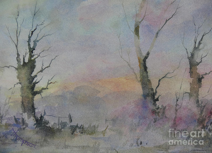 Winter Trees Painting by Keith Thompson