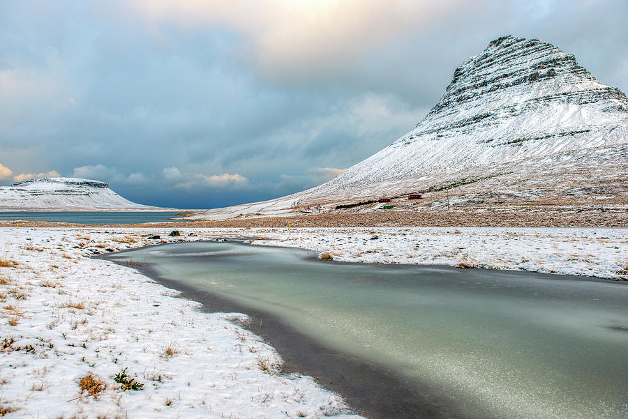 Winter view near Kirkjufell Mountain Photograph by Dubi Roman
