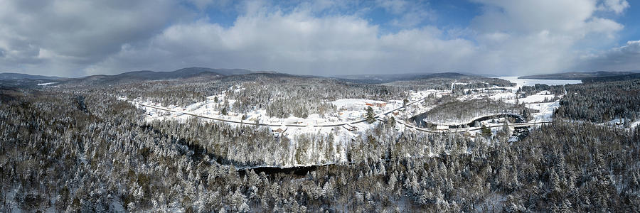 Winter View of Pittsburg Village, New Hampshire #2 Photograph by John Rowe