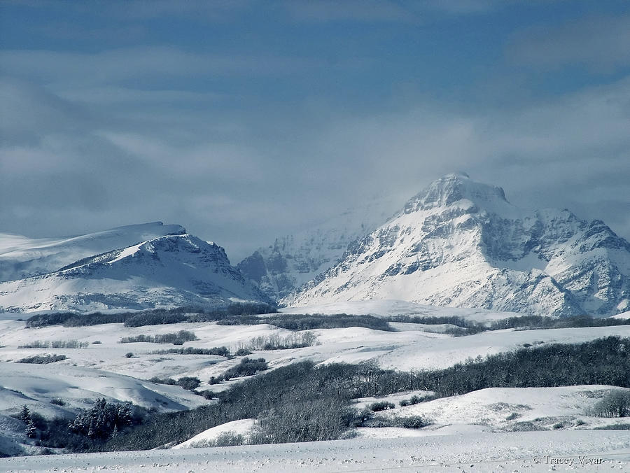 Winter View Of Rising Wolf Mountain Photograph