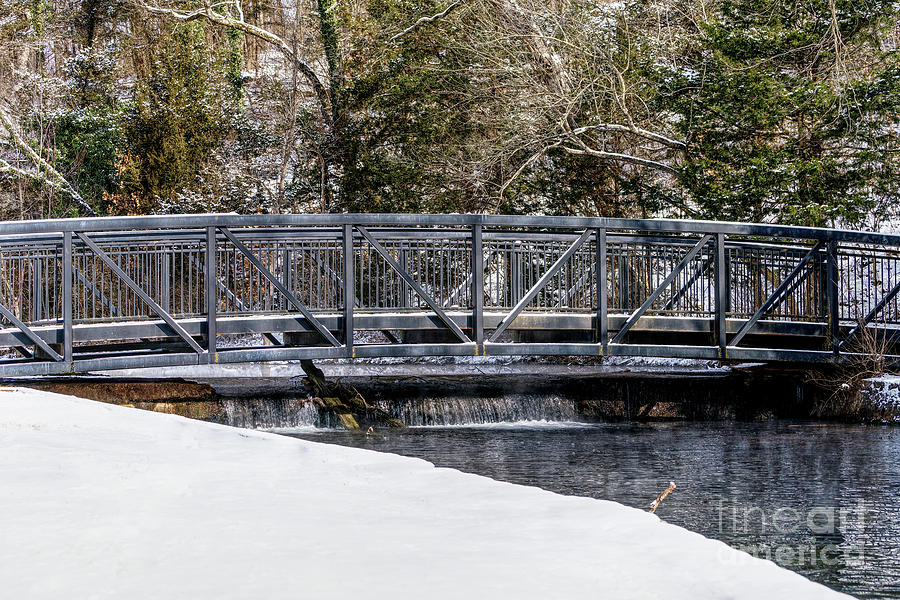 Winter Walkway Bridge Photograph by Jennifer White