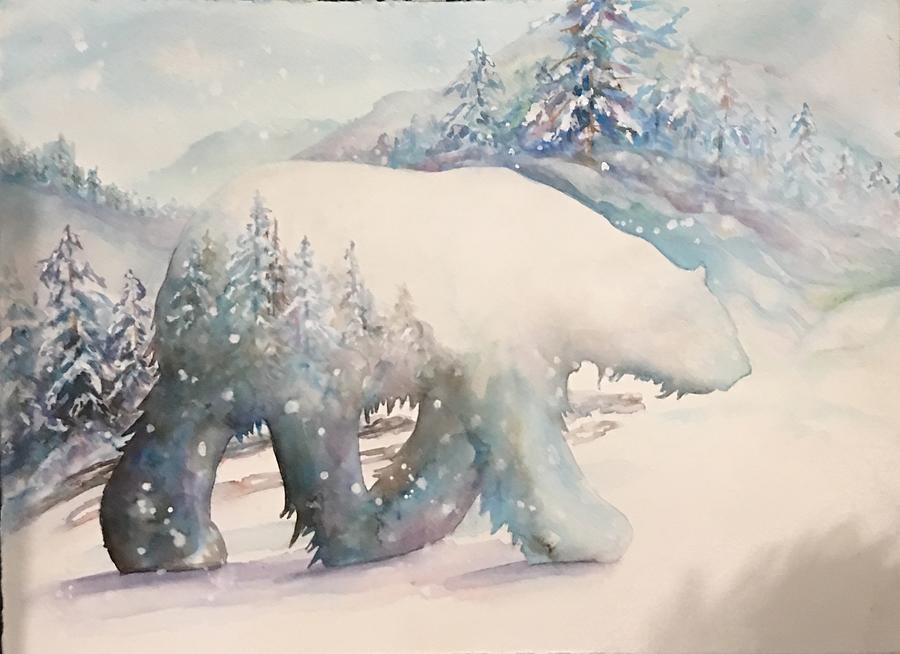 Winter wanderer Painting by Debbie Hornibrook