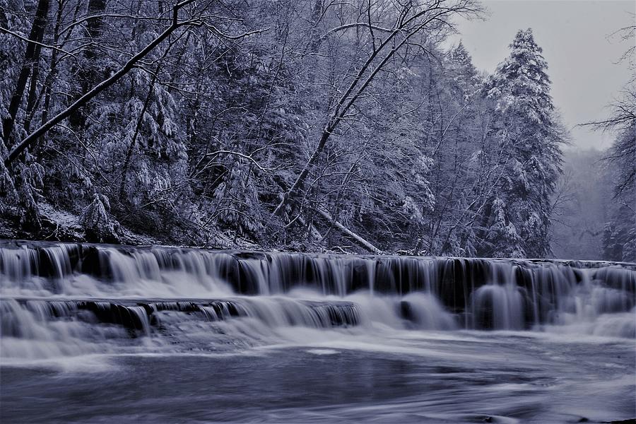Winter Waterfall in Ohio Photograph by Brad Nellis