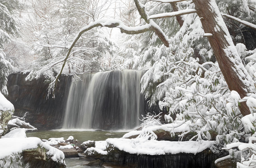 Winter Waterfall Photograph
