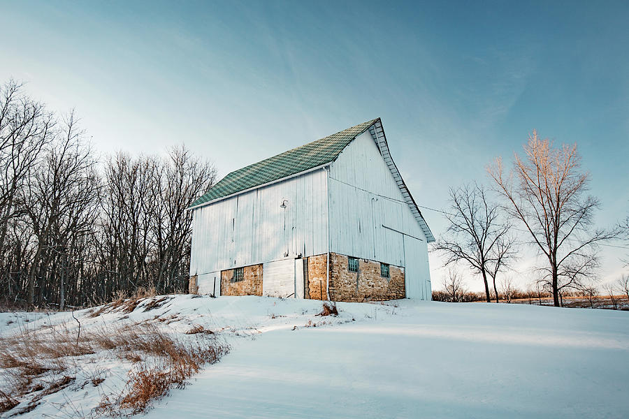 Winter White Barn Photograph by Todd Klassy