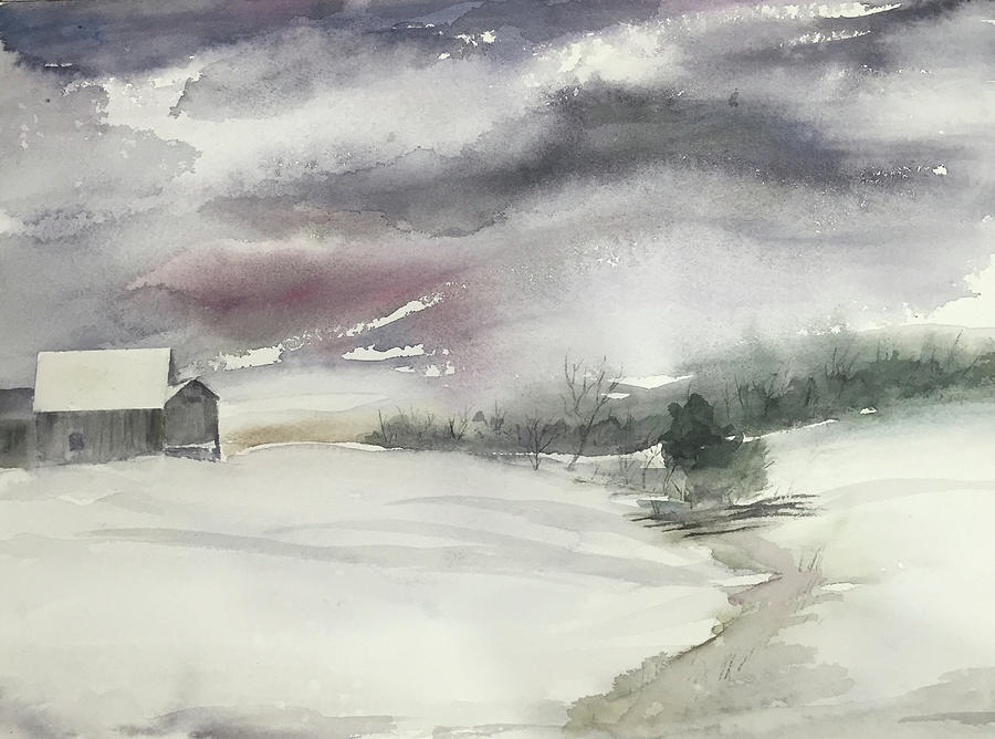 Winter Wondering Painting by Rachel Barlow