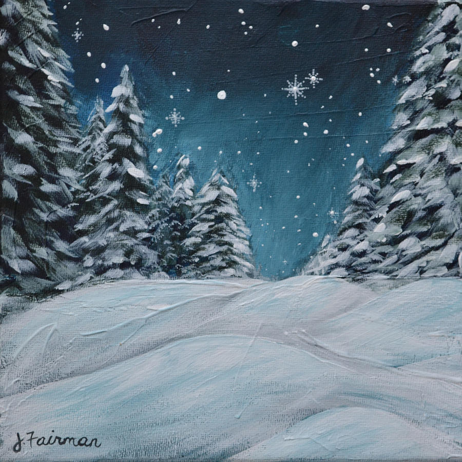 Winter Wonderland - Drifts Painting by Jenell Fairman - Fine Art America