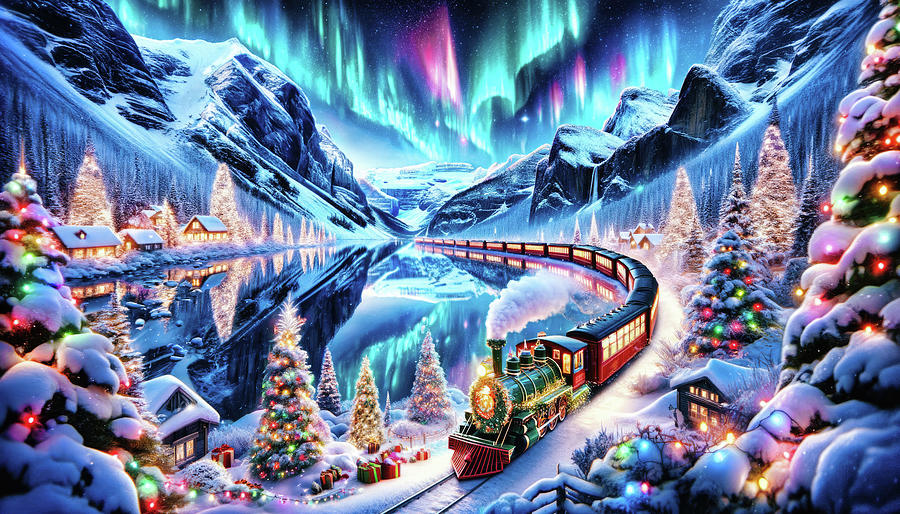 Winter Wonderland Express Digital Art by Bill and Linda Tiepelman
