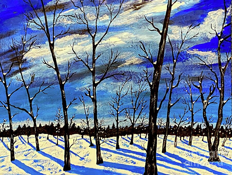  Beautiful Blue Winter Shadows  Painting by Jeffrey Koss