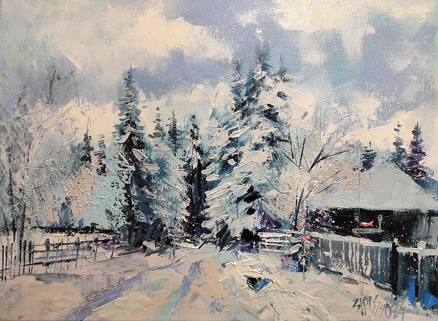 Winter wonderland Painting by Lorand Sipos