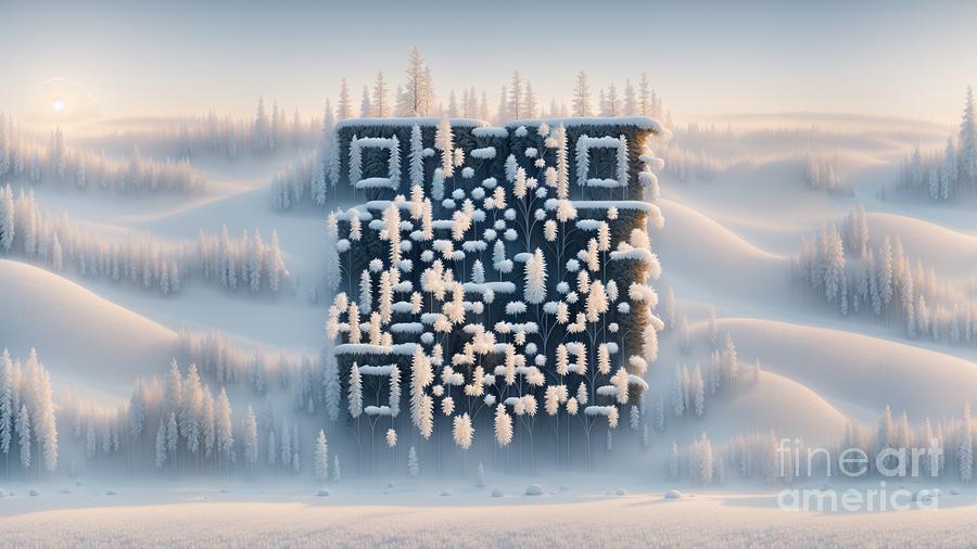 Winter Wonderland QR code - Scan the QR Code for a Magical Winter Escape Mixed Media by Artvizual Premium Winter Wonderland QR code - Scan the QR Code for a Magical Winter Escape Mixed Media by Artvizual Premium