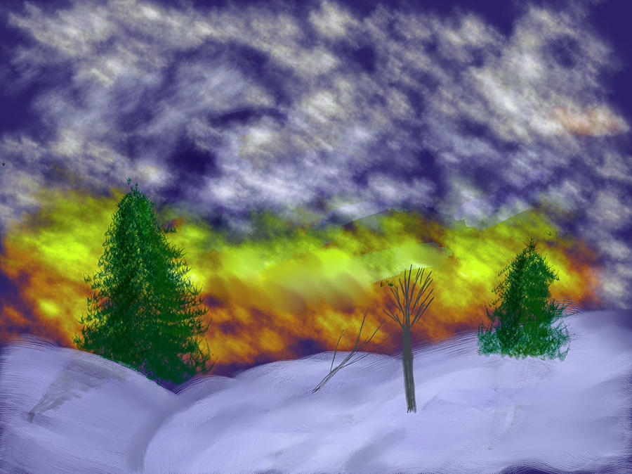 Wintere fire #j3 Digital Art by Leif Sohlman