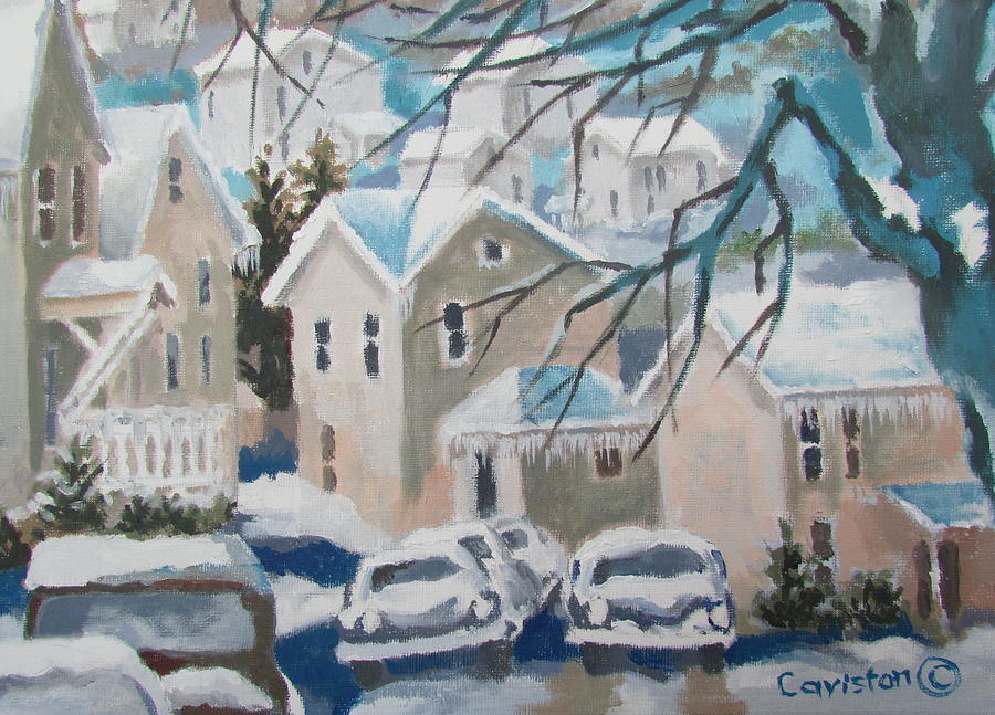 Winters Charm Painting by Tony Caviston