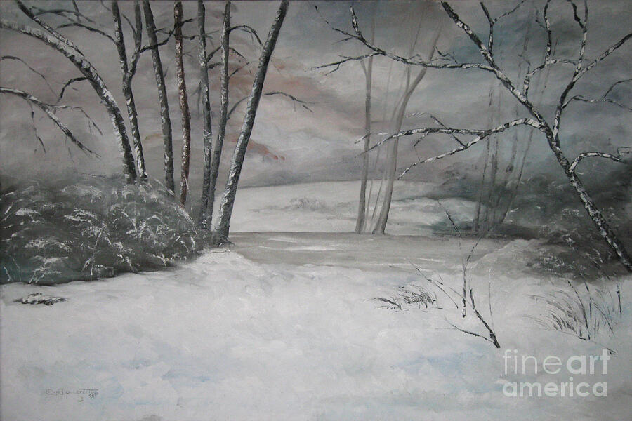 Winters Dawning Oil Painting  Painting by Catherine Ludwig Donleycott