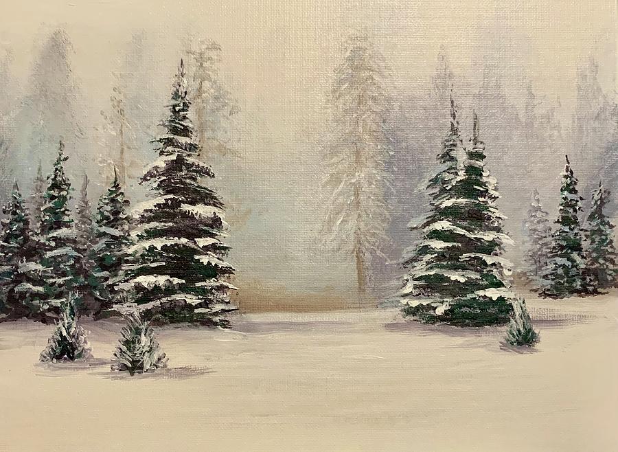 Winters Day Painting by Caroline Swan