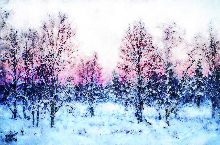 Winters Dream - 04 Painting by AM FineArtPrints