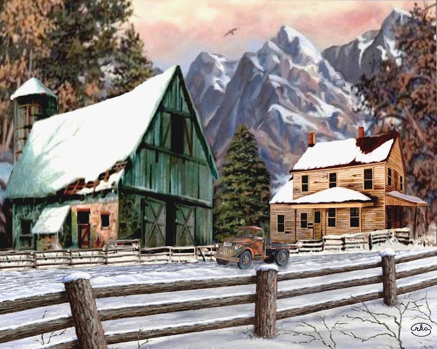 Winters First Snow Digital Art by Ron Chambers