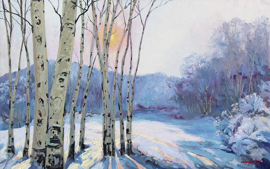 Winters Frost Painting by Kevin Wendy Schaefer Miles