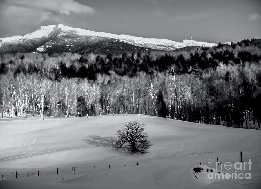 Mountain Photograph - Winters Grip - BW by James Aiken