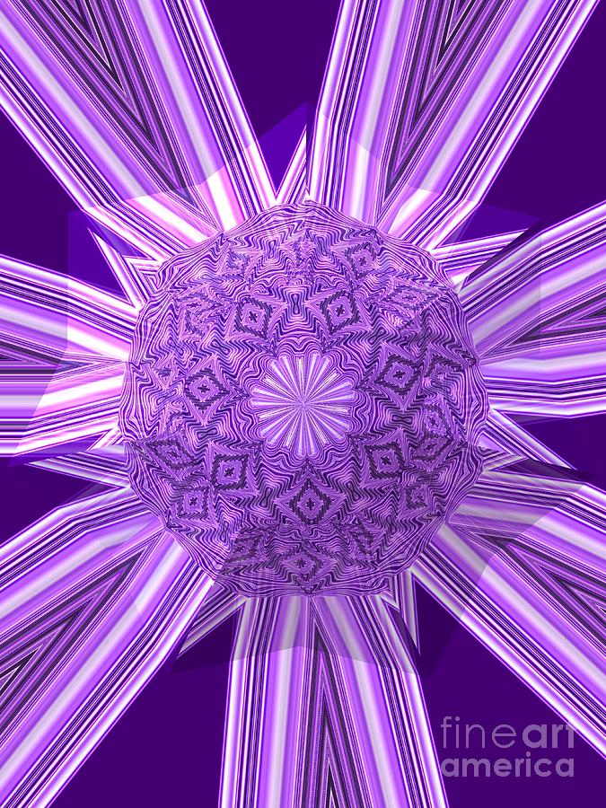 Winters Radiant Beauty Fractal Kaleidoscope Mandala Abstract Digital Art by Rose Santuci-Sofranko