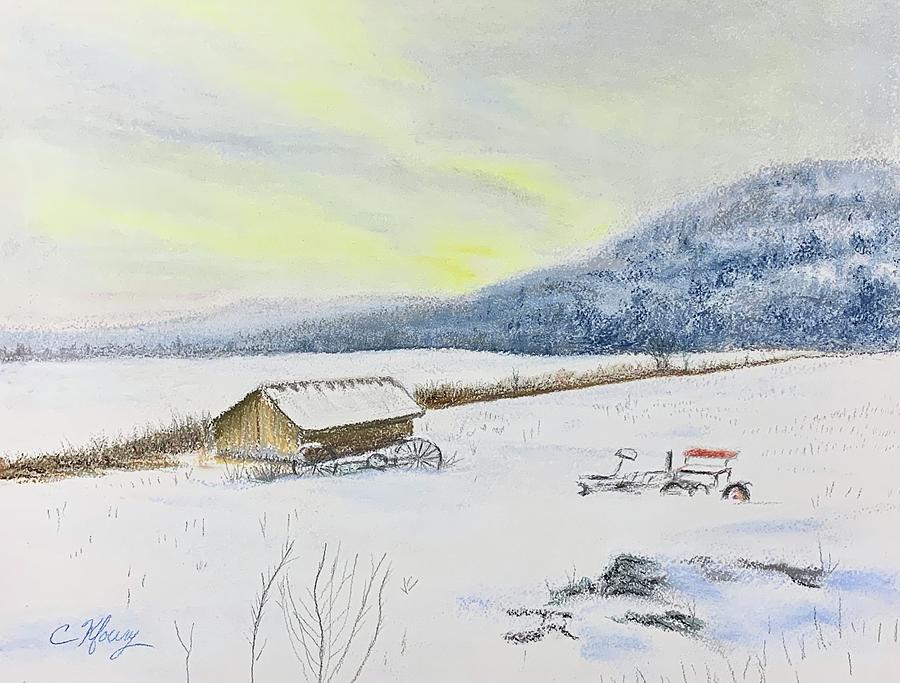 Winters Rest Painting by Christine Kfoury