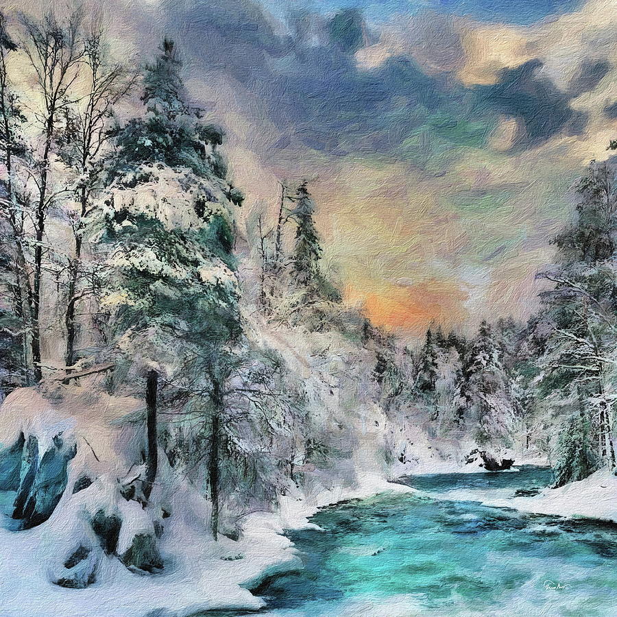Winters River Digital Art by Russ Harris