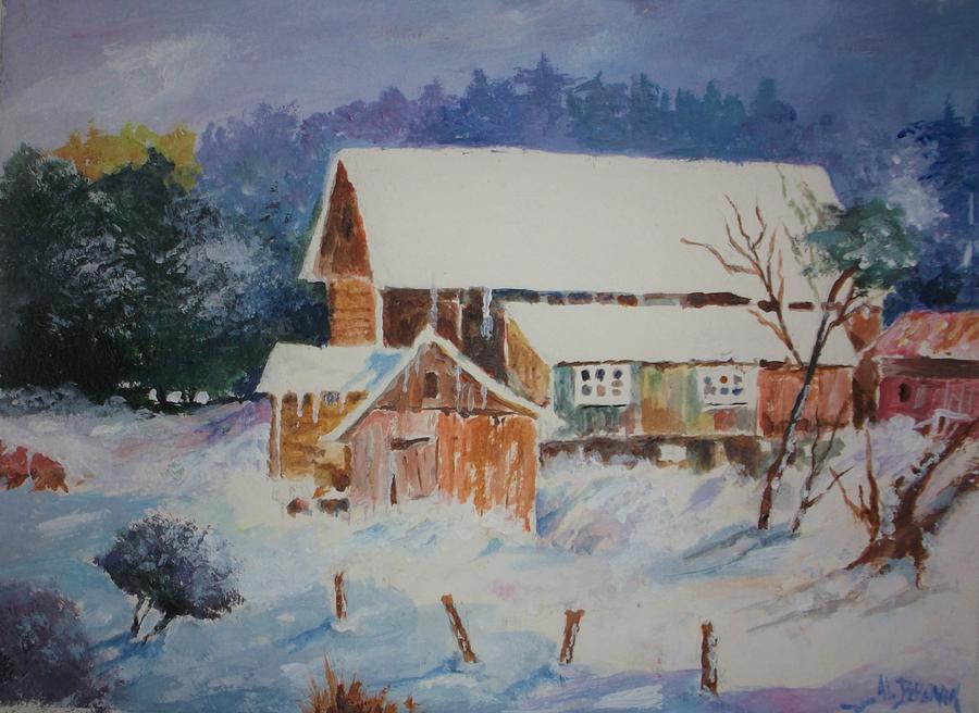 Winters Signature Painting by Al Brown