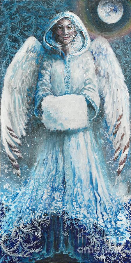 Winters Witch Painting by Merana Cadorette